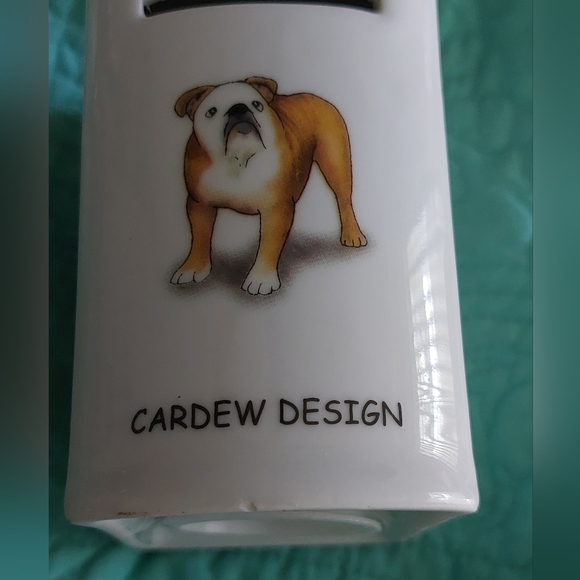 Paul Cardew Ceramic Coin Bank w/Stopper Dogs Book-Shaped - Picture 9 of 10